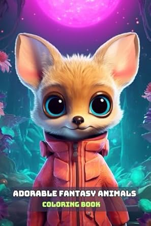 ADORABLE FANTASY ANIMALS COLORING BOOK: For Adults and Teens