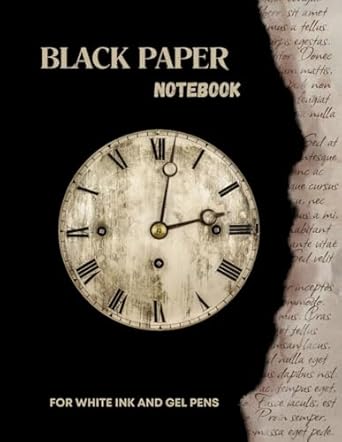 BLACK PAPER NOTEBOOK FOR WHITE INK AND GEL PENS: It is a notebook with black pages and lines designed especially for gel pens. You can write and draw on it uniquely and beautifully