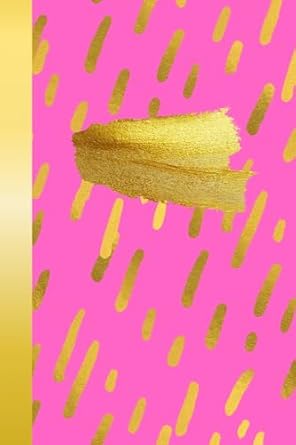 Journal: 6x9, 120 lined pages, Beautiful and elegant journal with gold design. School, College, Office, Work, Girls, Women