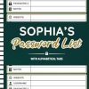 Sophia's Password List: Secure Password Organizer with Quick-Access Tabs