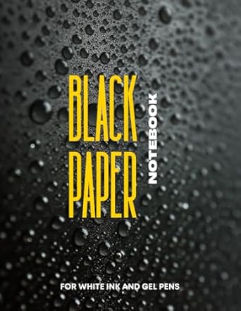 BLACK PAPER NOTEBOOK FOR WHITE INK AND GEL PENS: It is a notebook with black pages and lines designed especially for gel pens. You can write and draw on it uniquely and beautifully