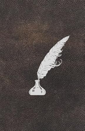 Blank Journal, Hardcover, 200 pages: Minimalist Quill Interior Design