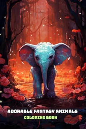 ADORABLE FANTASY ANIMALS COLORING BOOK: For Adults and Teens