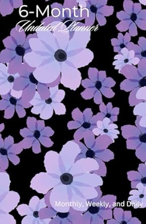 Purple Flowers Undated Minimalist Planner