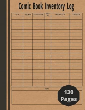 Comic Book Inventory Log: Log Book For Comic Book Collecting and for Comic Collectors