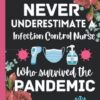 Infection Control Nurse Gifts: Underestimate a ~ Who Survived the Pandemic: Perfect appreciations and special day journal presents for Infection ... gift. Funny Gag gifts for co workers.