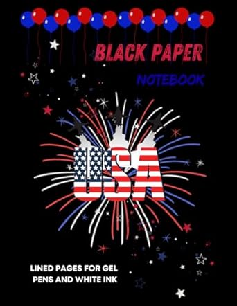 Black Paper Notebook 15: SPECIAL BLACK PAPER NOTEBOOK , LINED PAGES FOR GEL PENS AND WHITE INK Paperback 120 PAGES 8.5 x 11-inch