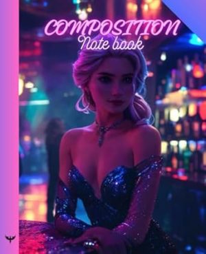 Composition Notebook: Wide Ruled Cartoon Girl