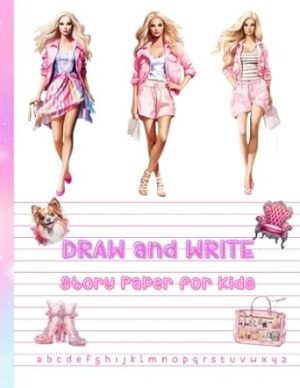 Story Paper For Kids a Draw and Write Journal 120 Pages 8.5x11 Elementary Primary Notebook with Picture Space and Primary Writing Lines | Kids ... k-2 k-3 with Picture Space for Girls age 6-8