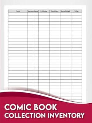 Comic Book Collection Inventory: Inventory Book Ideal for Comic Book Collectors.