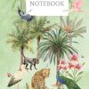 NOTEBOOK: Plain notebook. Animal botanical design. 110 pages. 5.5 x 8.5" hardcover.