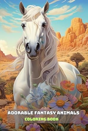 ADORABLE FANTASY ANIMALS COLORING BOOK: For Adults and Teens