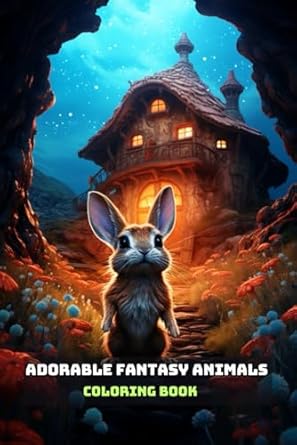 ADORABLE FANTASY ANIMALS COLORING BOOK: For Adults and Teens