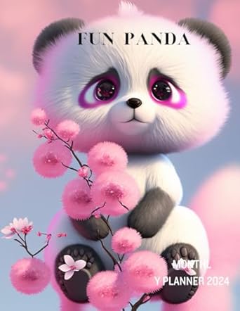 FUN PANDA: Monthly Planner 2024 Excellent quality and colorful papers /Christmas - Birthday - Present - Novelty - Fun panda-2024 calendar