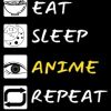 Eat Sleep Anime Repeat Sketchbook: Anime Sketchbook with 120 Blank Pages for Drawing, Sketching and Notes... | Anime Lover Gift Idea | Large 8.5 x 11