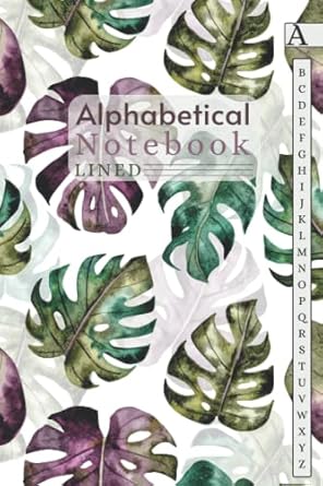 Alphabetical notebook A5: A5 Alphabetical A-Z Index Lined Journal | Simple notebook with alphabetical index | Suitable for password log book or address log book and more. A 5 size