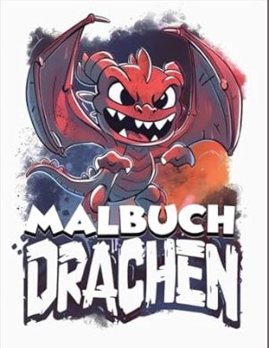 Drachen Malbuch: JUMBO Malbuch für Kinder von 4-8 Jahren, Jungen und Mädchen | 50+ Freudige Drachen-Designs.
