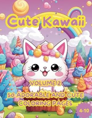 Cute Kawaii Volume 2: 50 Adorable and Cute Coloring Pages for Kids - Fun and Creative Coloring Adventures