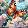 Großdruck Schmetterlinge und Blumen: Malbuch Für Erwachsene Mit Großgedruckten Schmetterlingen Und Blumen Zum Stressabbau Und Zur Entspannung
