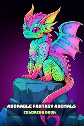 ADORABLE FANTASY ANIMALS COLORING BOOK: For Adults and Teens