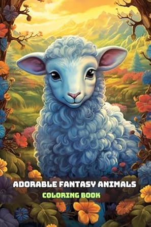 ADORABLE FANTASY ANIMALS COLORING BOOK: For Adults and Teens