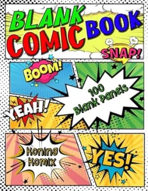 Blank Comic Book: 100 Blank Panels: Let Your Creativity Flow