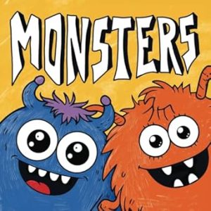 Aventura de Colorear Monstruos: Monstruos Amigables para Niños de 4 a 8 Años: Páginas Grandes y Fáciles de Colorear con Monstruos Sonrientes