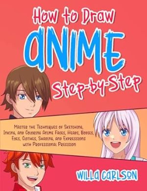 How To Draw Anime Step-by-Step: Master the Techniques of Sketching, Inking, and Coloring Anime Faces, Heads, Bodies, Eyes, Clothes, Shading, and Expressions with Professional Precision