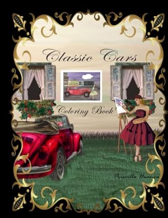 classic cars: coloring book for adults