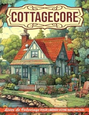 Cottagecore Livre de Coloriage: Page De Coloriage Cottagecore, Sérénité Dans Une Campagne Fantaisiste