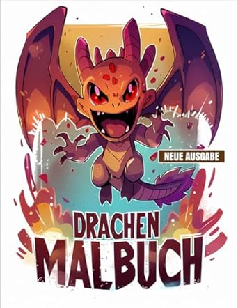 Drachen Malbuch: Mit 50+ Freundlichen Drachen-Malvorlagen für Kinder von 5-9 Jahren, Jungen und Mädchen.
