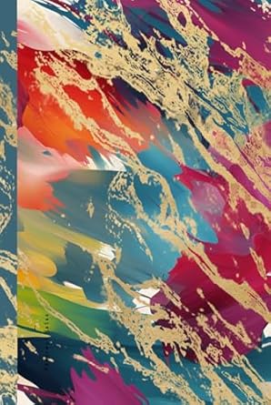 Colorful Abstract Brush Strokes Journal: 6 x 9in, Hardcover, 174 Pages