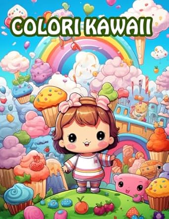 COLORI KAWAII: IL MONDO INCANTATO: ANIMALI, PIANTE E DOLCEZZE DA SOGNO: LIBRO DA COLORARE PER BAMBINI