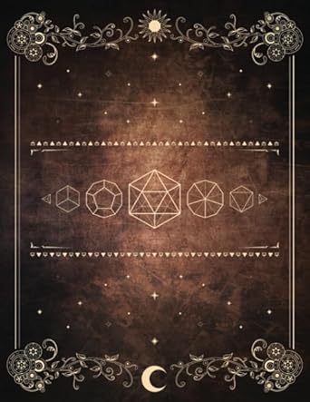 RPG Journal: Lined Paper: College Ruled: Role Playing Game Notebook: For Maps, Notes, Character Backstory: Rust Cover Design Art Deco Dice