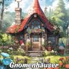 Gnomenhäuser Malbuch: Ausmalseite „Gnome Homes“, Skurrile Behausungen Zum Kreativen Ausmalen