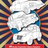 Livre de coloriage: Livre de coloriage pour adultes: 48 dessins d'anciennes voitures françaises à colorier.