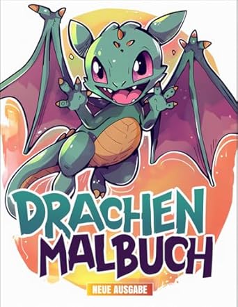 Drachen Malbuch: JUMBO Malbuch für Kinder von 4-10 Jahren, Jungen und Mädchen | 50+ Einzigartige Drachen-Designs.