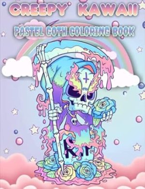 Creepy Kawaii Pastel Goth Coloring Book: Cute And Horror Coloring Book For Adults And Kids, Perfect Gift For Halloween, Birthday, Holiday
