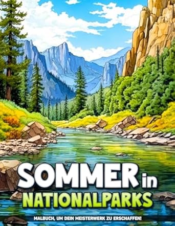 Sommer in Nationalparks Malbuch: Parkparadies Ausmalbilder Für Farben Und Achtsamkeit