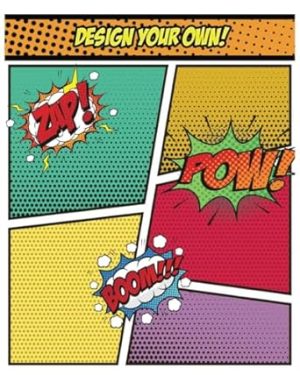 Draw Your Own Comic Book For Kids, Blank Page Comic Book Template, Comic Book for kids