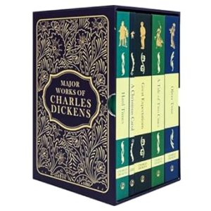 Major Works of Charles Dickens 5 Books Deluxe Hardback Set: A Christmas Carol, Oliver Twist, Great Expectations, A Tale of Two Cities, Hard Times