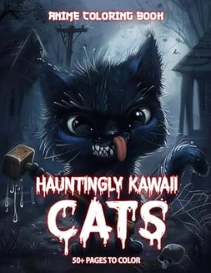 Anime Coloring Book: Hauntingly Kawaii Cats: Manga Art & Anime Enthusiasts, Creative Relaxation for Teens and Adults with Intriguing and Cute Feline Designs