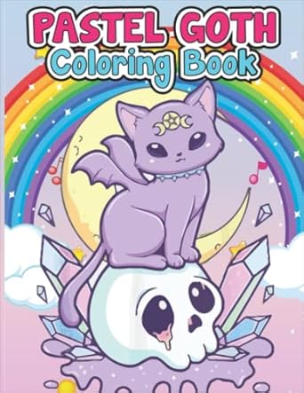 Pastel Goth Coloring Book: Cute Kawaii & Spooky Gothic Satanic Coloring Pages For Adults & Kids Relaxation