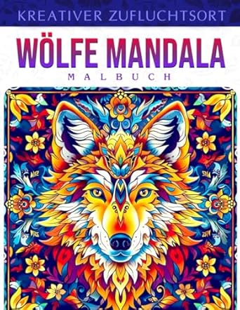 Kreativer Zufluchtsort Wölfe Mandala Malbuch: Kreative Haven Wolves Mandala-Malseite, Mystische Designs, Inspiriert Von Den Majestätischen Wächtern Der Natur