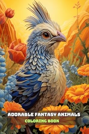 Cute Coloring Book For Adults: Adorable Fantasy Animals To Color