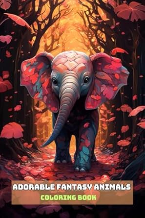 ADORABLE FANTASY ANIMALS COLORING BOOK: For Adults and Teens