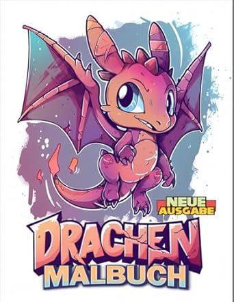 Drachen Malbuch: JUMBO Malbuch für Kinder von 4-10 Jahren, Jungen und Mädchen | 50+ Spaßige Drachen-Illustrationen.