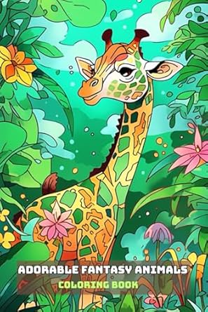 Cute Coloring Book Funny: Adorable Fantasy Animals To Color