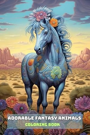 Cute Coloring Book For Kids: Adorable Fantasy Animals To Color