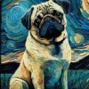 Notebook: Van Gogh Pug